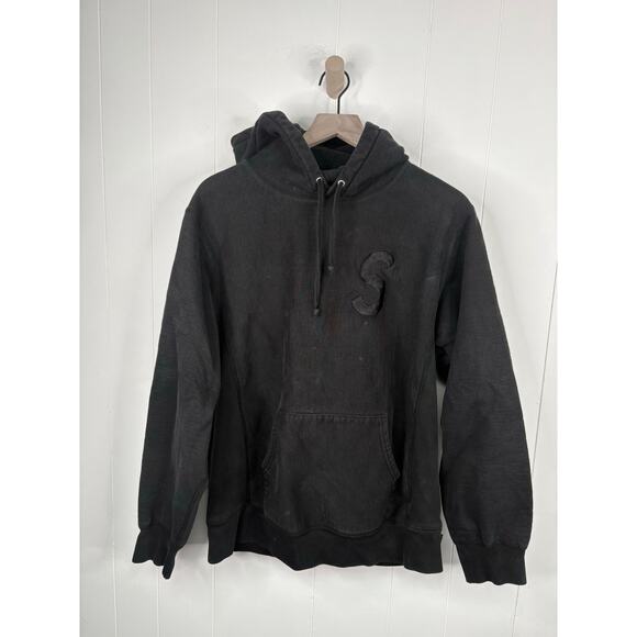 Supreme Tonal S Logo Hoodie Mens Large Black
